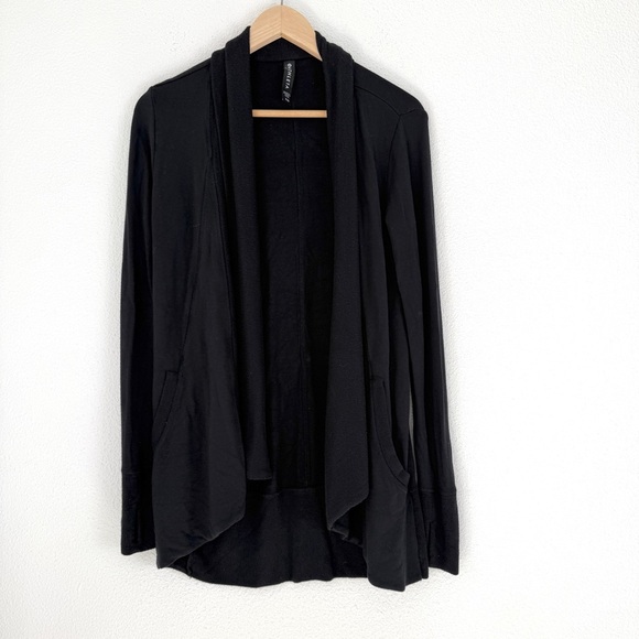 Athleta Pranayama Open Wrap Knit Cardigan XXS Black - Picture 3 of 10